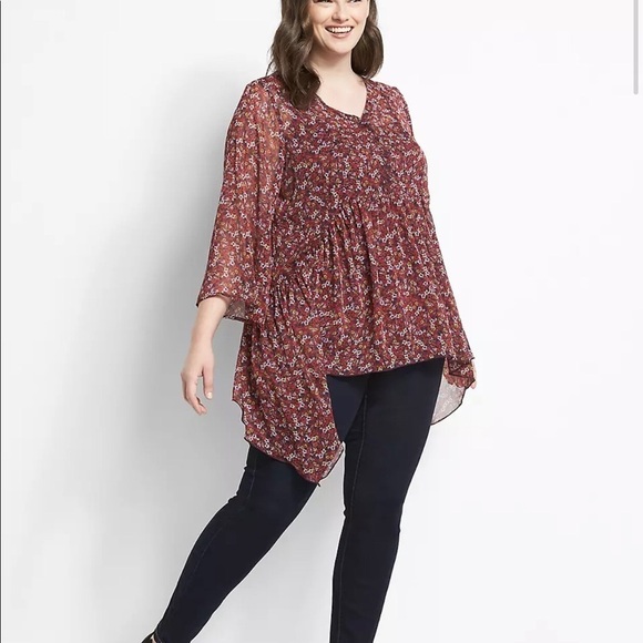 Lane Bryant button front babydoll blouse size 22/24P. - Picture 13 of 13